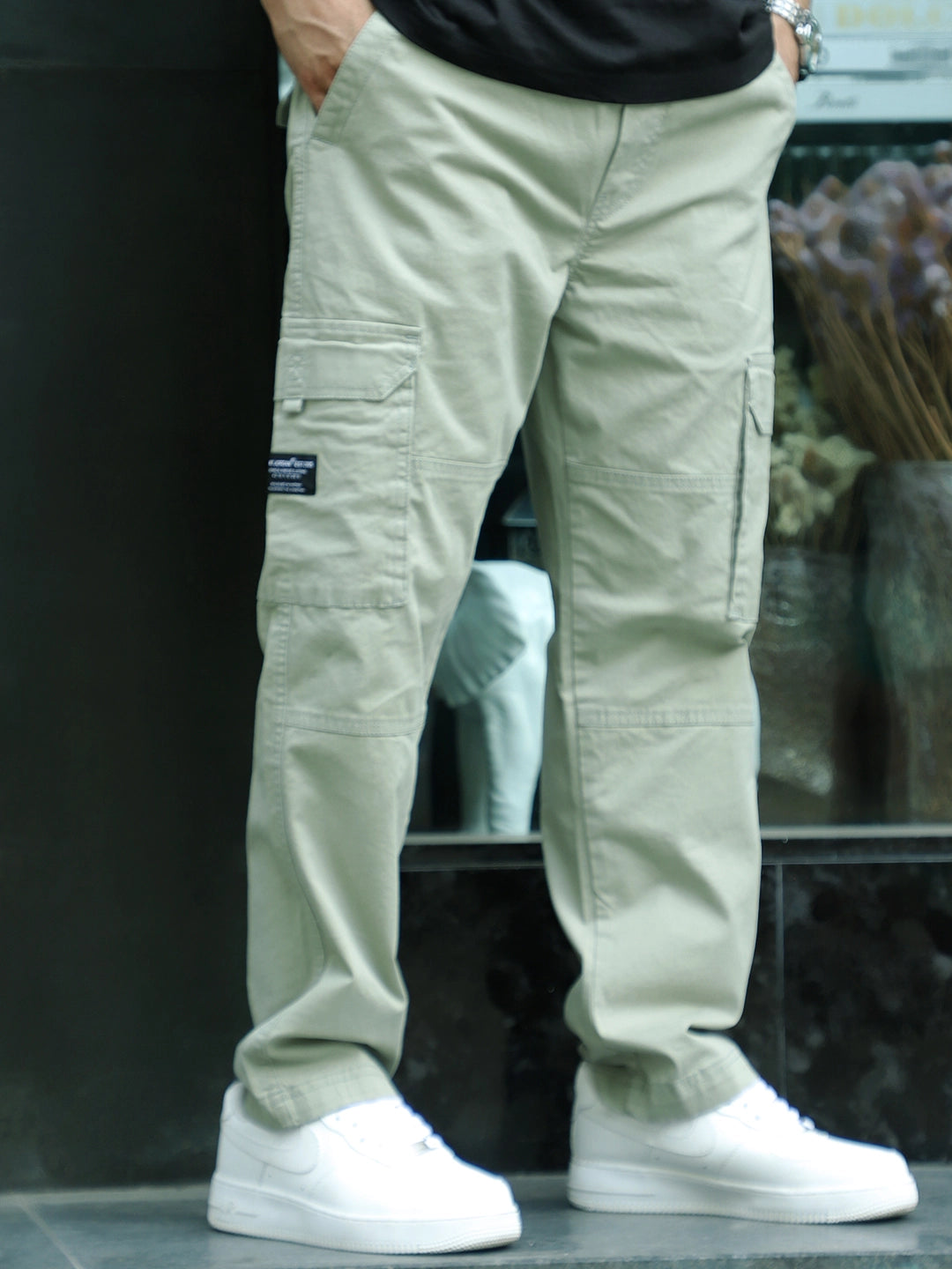Bull Wears Pista Green Cotton Cargo