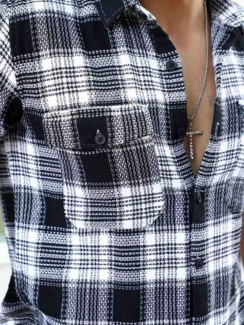 Chrome Fever Black Check Full Sleeve Shirt