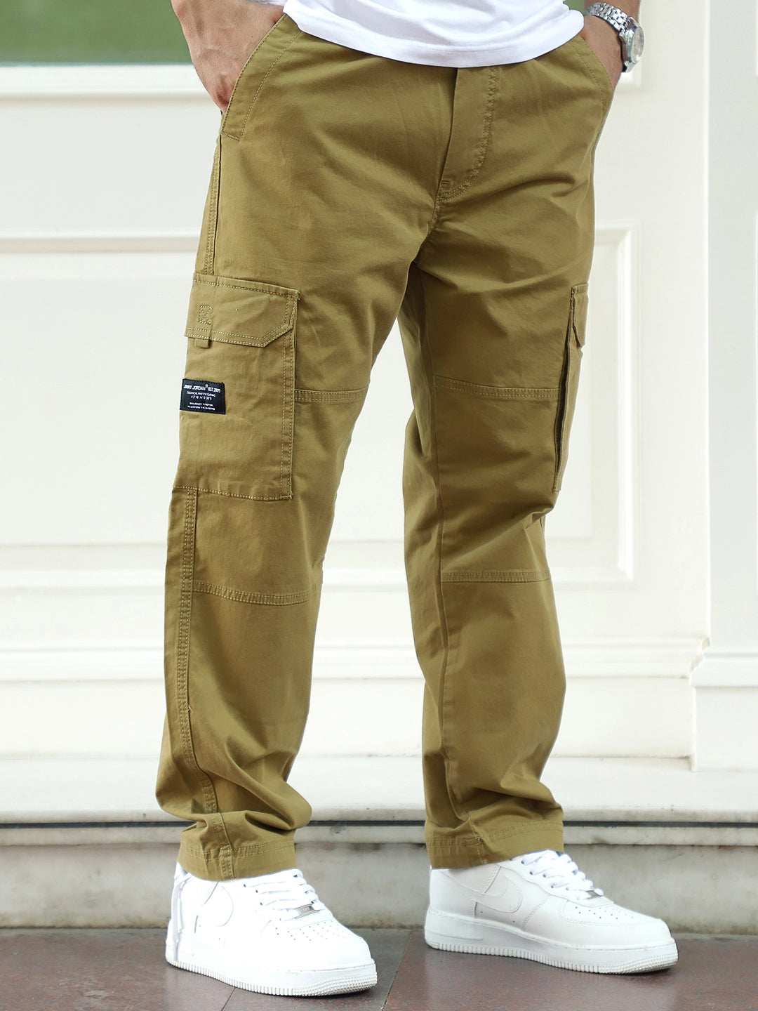 Bull Wears Mustard Cotton Cargo