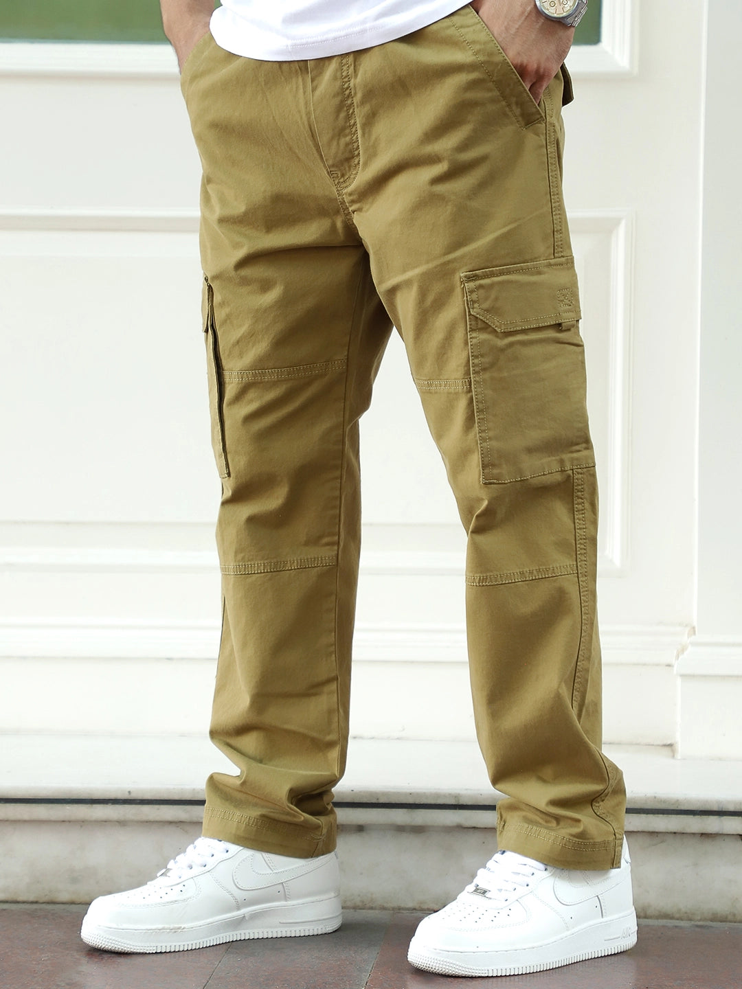 Bull Wears Mustard Cotton Cargo