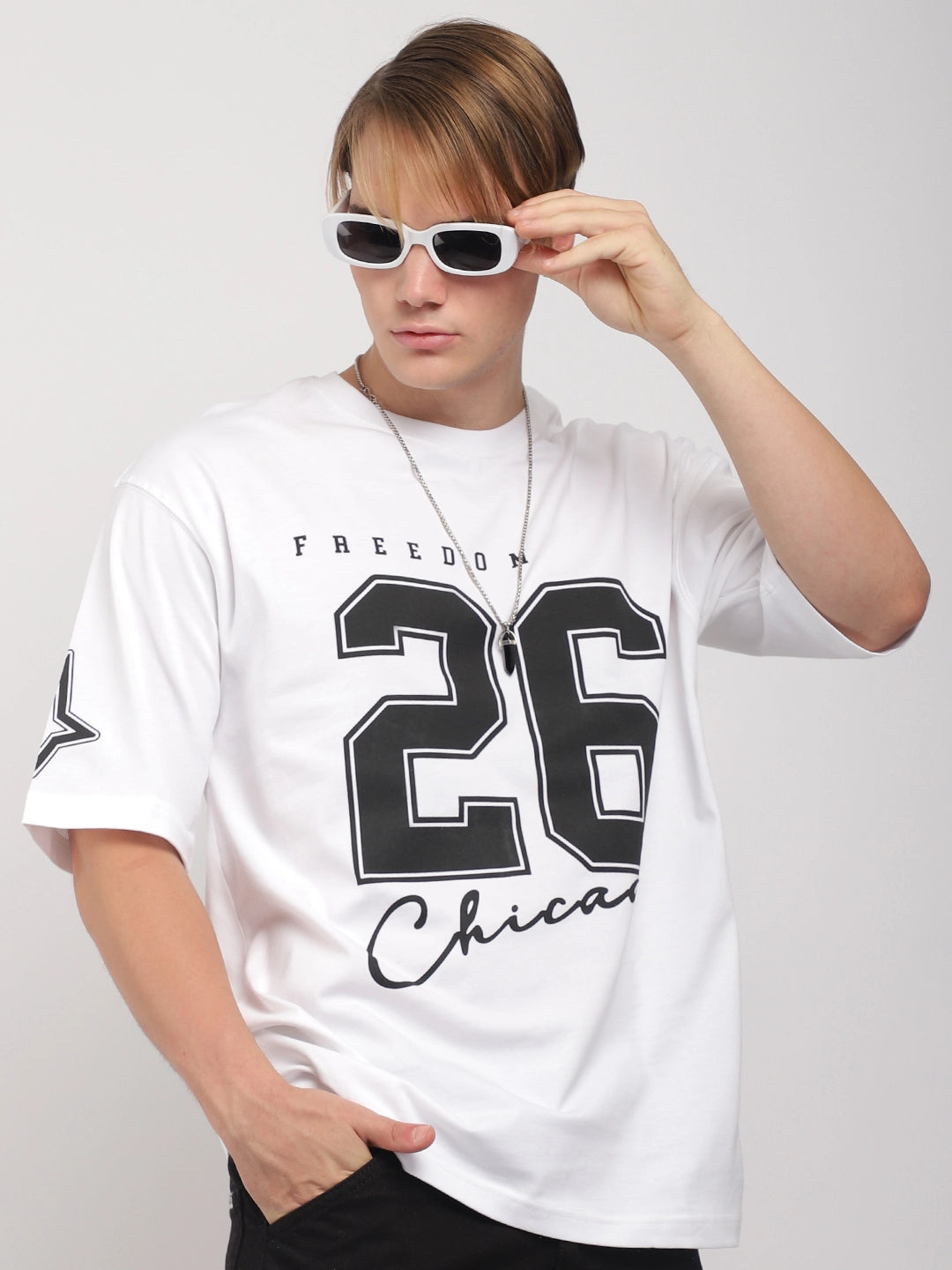 Naughty Rogue White Oversized T-Shirt