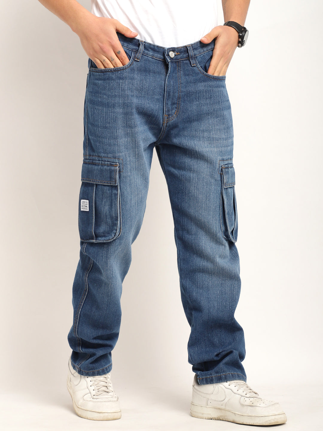 Driftwood Blue Denim Cargo