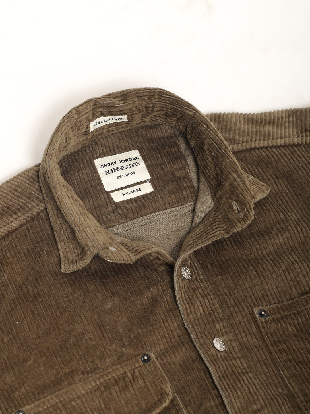 Prime Fit Corduroy Chocolate Shacket