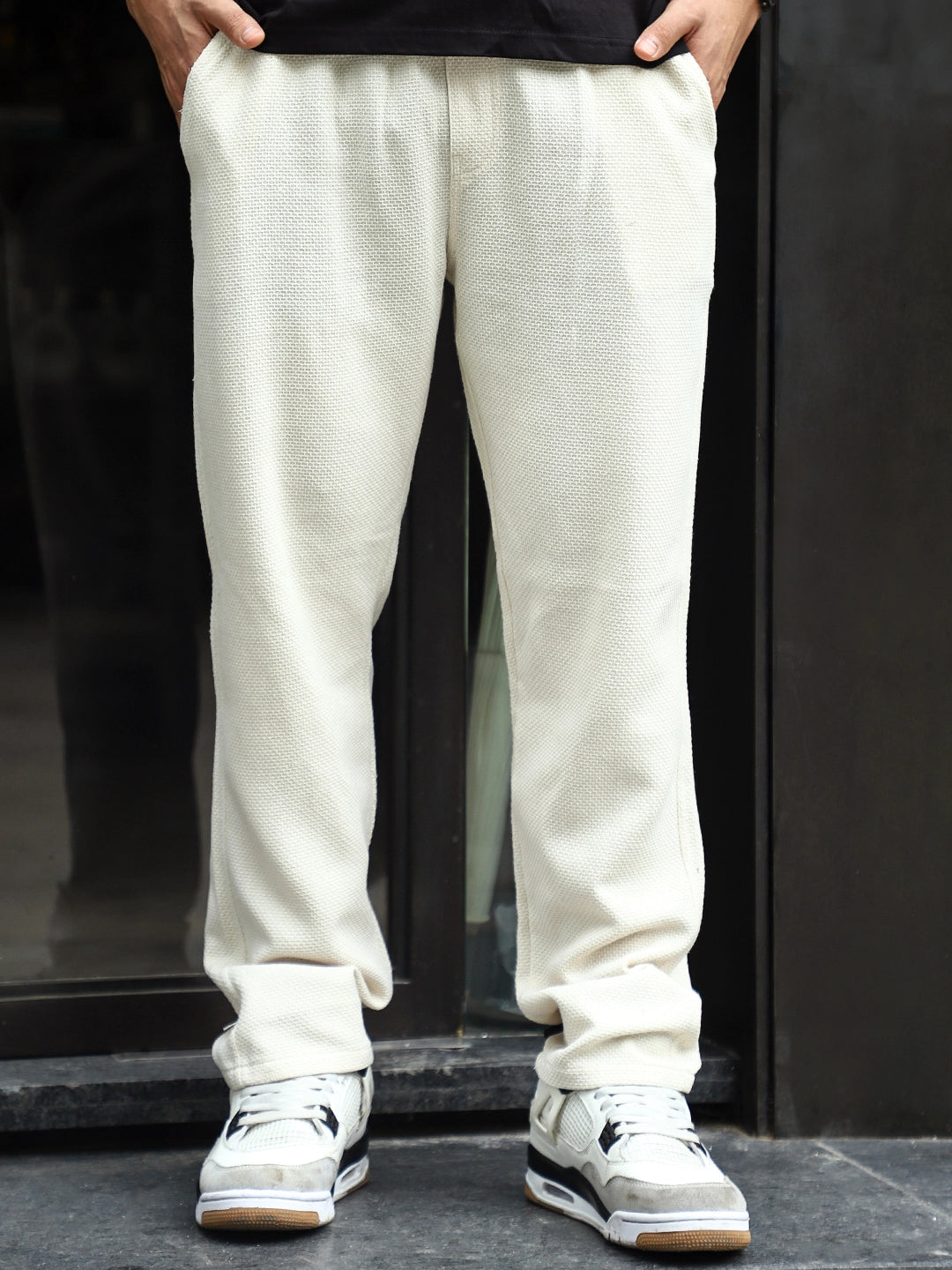 Shorefit  Off   White Texture  Trouser