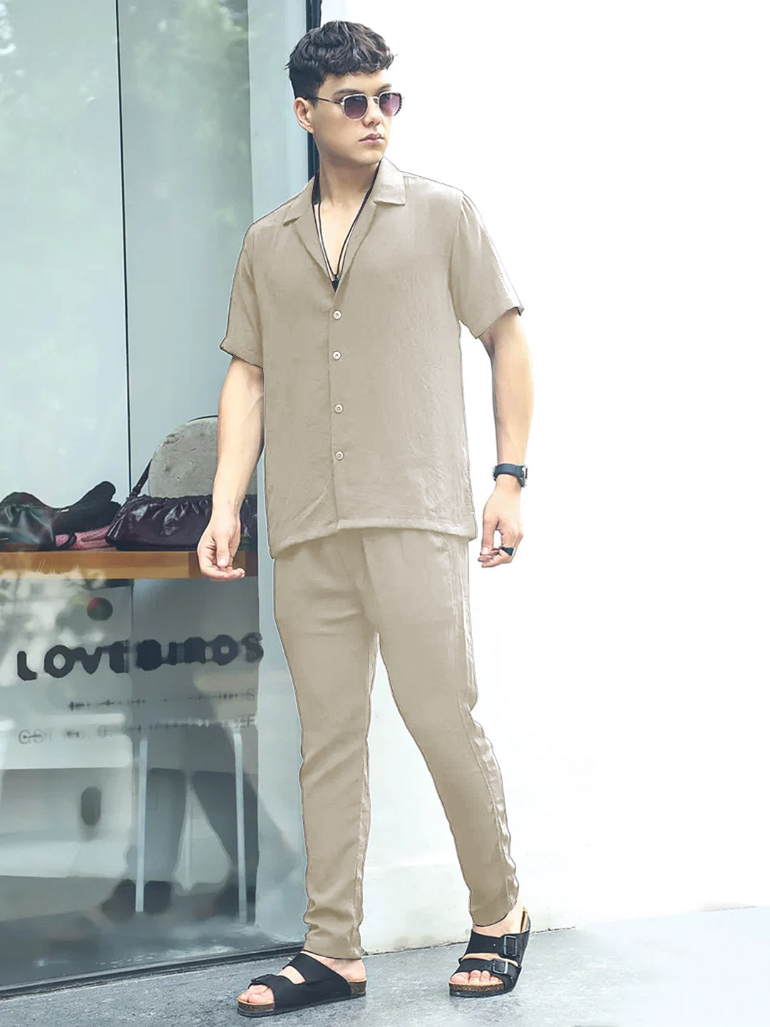 Linen Atlantis Beige Co Ord Set