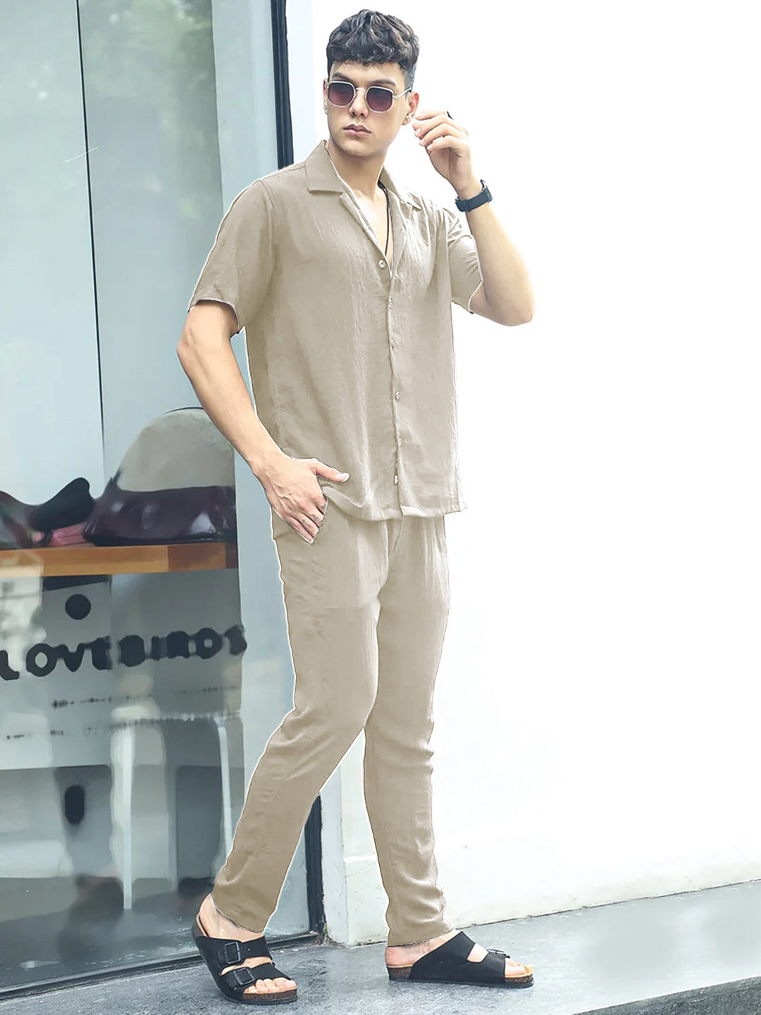 Linen Atlantis Beige Co Ord Set