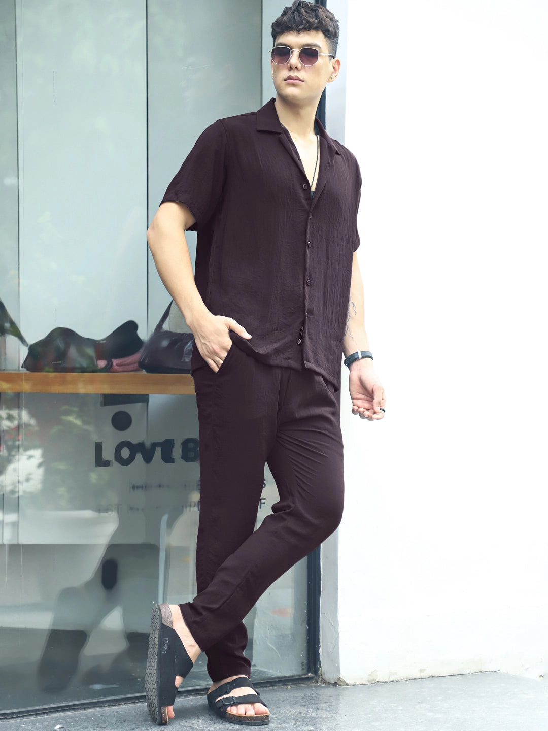 Linen Atlantis Dark Purple Co Ord Set