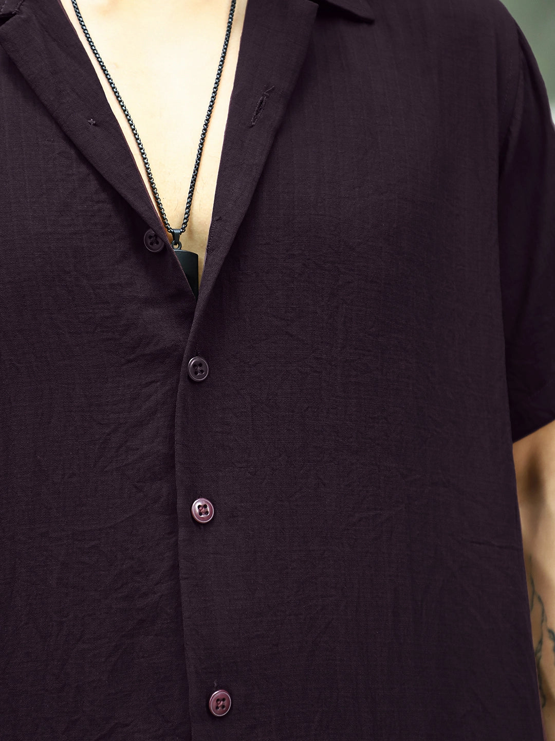 Linen Atlantis Dark Purple Co Ord Set