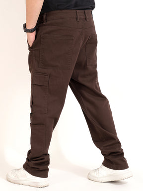 Coffee Baggy Fit 8 Pocket Drill Cargo