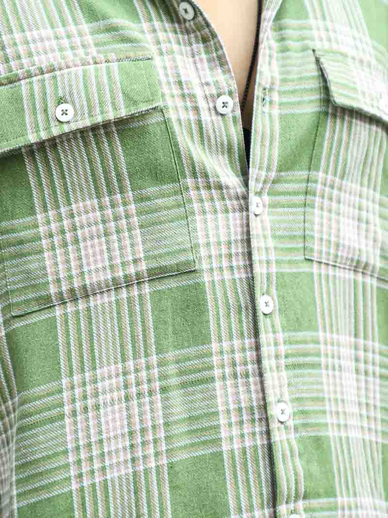 Fiore Blu Pear Green Check Shirt