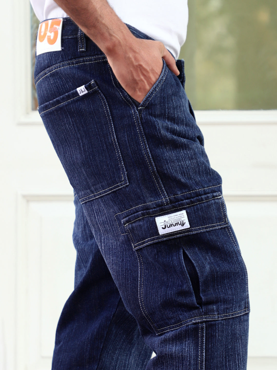 Twilight Deep Blue Denim Cargo