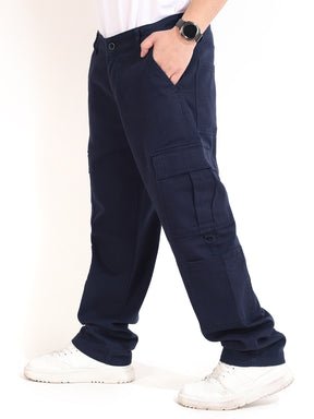 Navy Baggy Fit 8 Pocket Drill Cargo