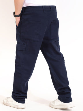Navy Baggy Fit 8 Pocket Drill Cargo