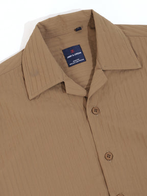 Serene Knit Elegance Khaki Half Sleeve Shirt