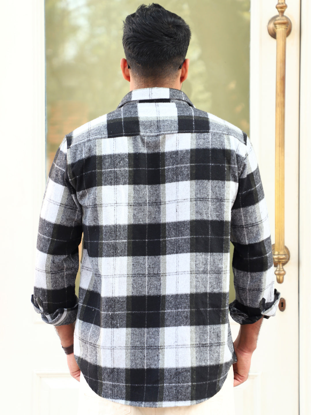 Thunderbird Basil Green Check Full Sleeve Shirt