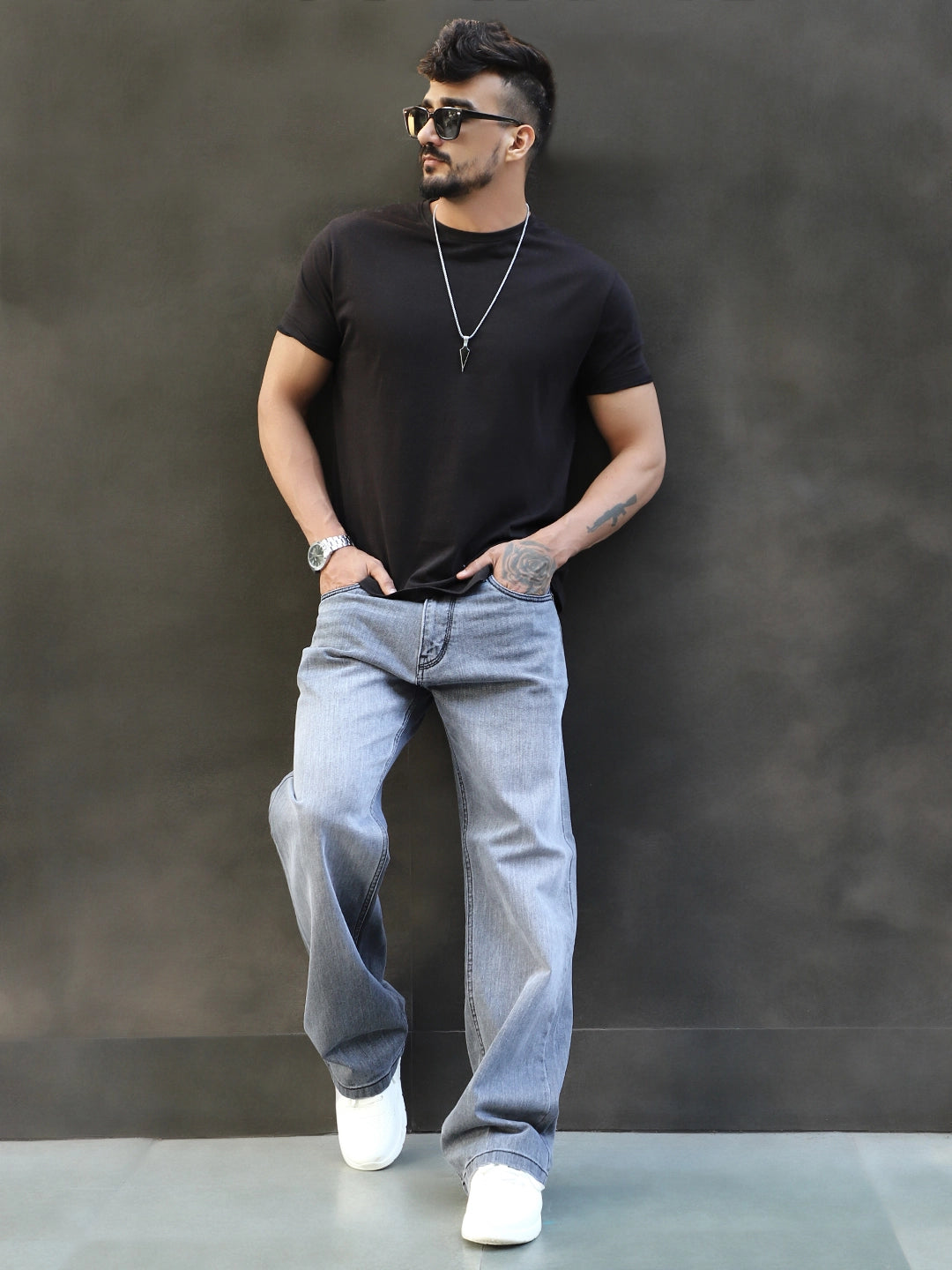 Valente Grey Denim Bootcut Jeans