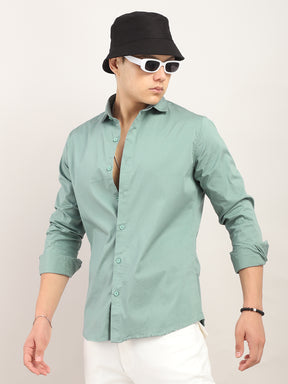 Viggo Plain Sea Green Shirt