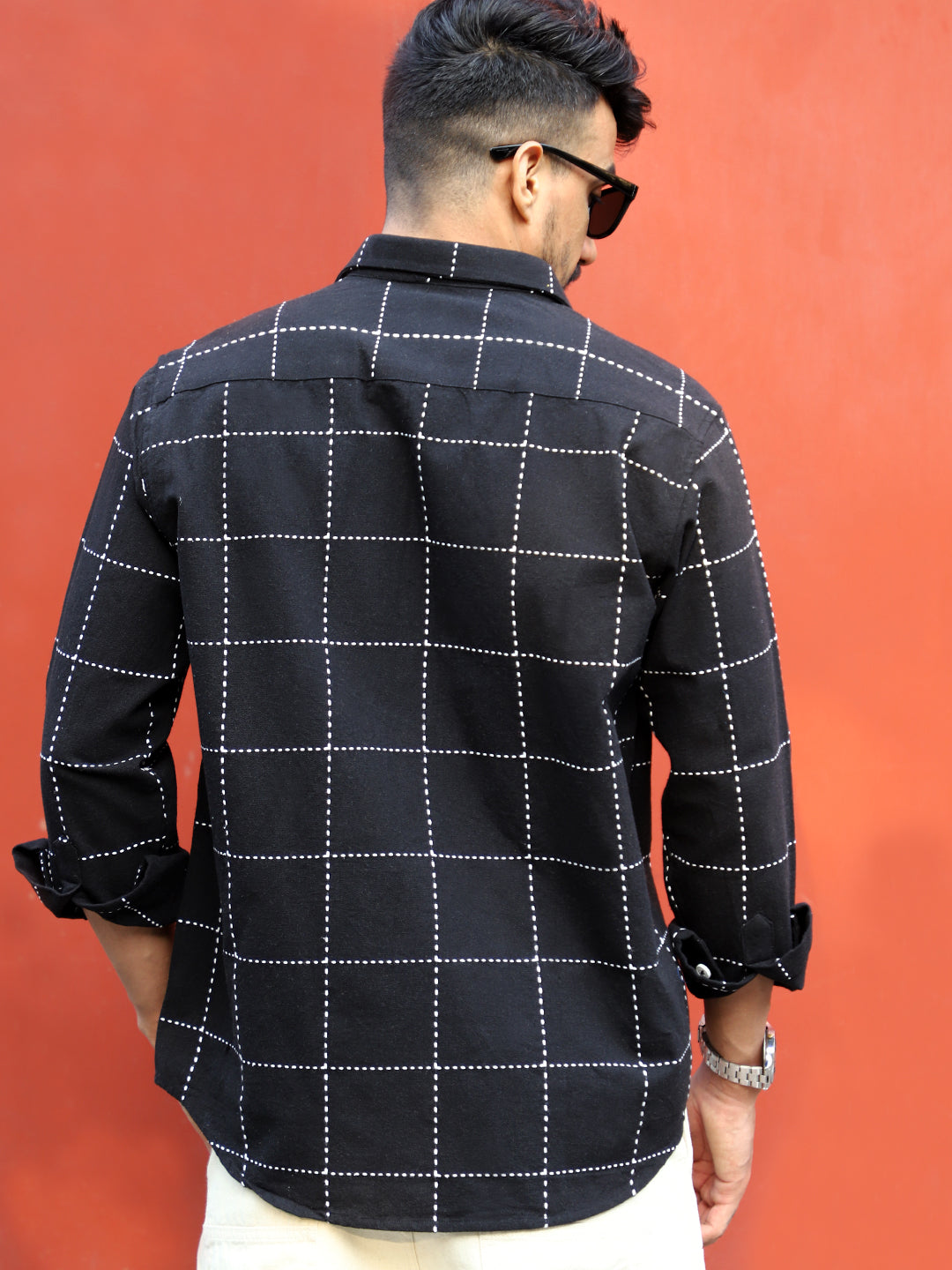 Skywave Black Check Full Sleeve Shirt