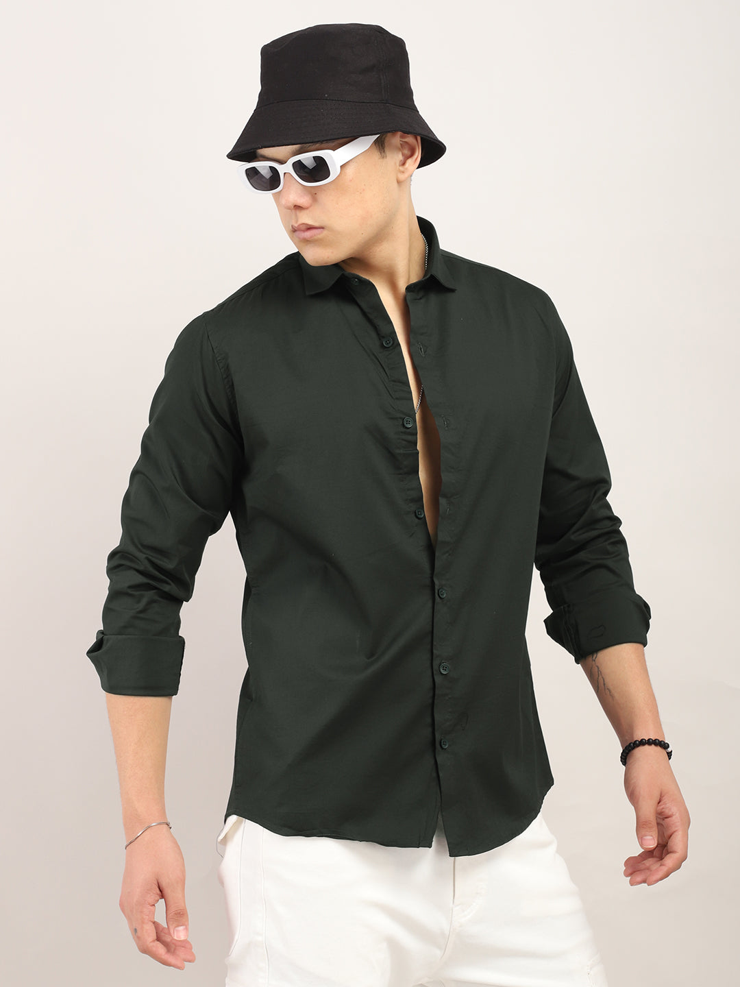 Viggo Plain Dark Green Shirt