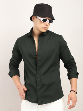 Viggo Plain Dark Green Shirt