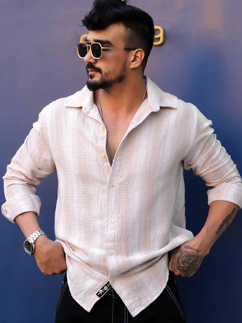 Timeless Beige Full Sleeve Shirt