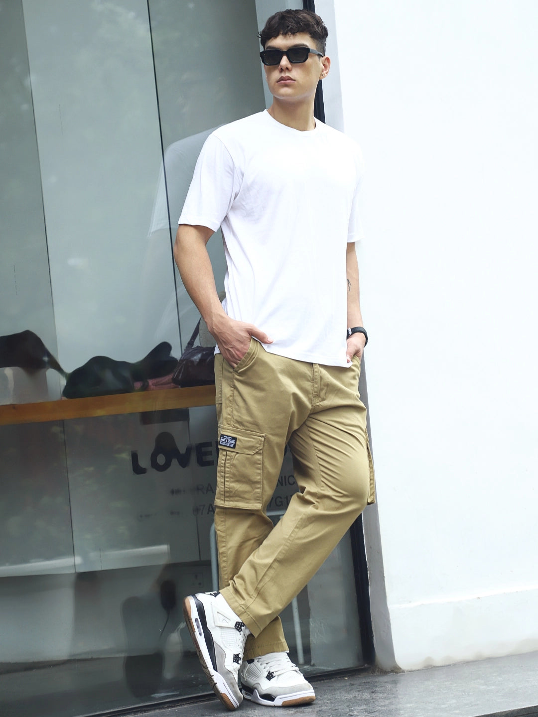 Fleck 22 Khaki Baggy Fit Cotton Cargo