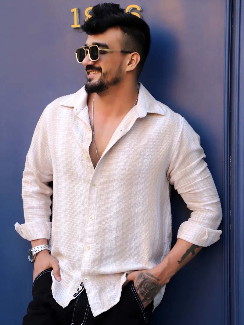 Timeless Beige Full Sleeve Shirt