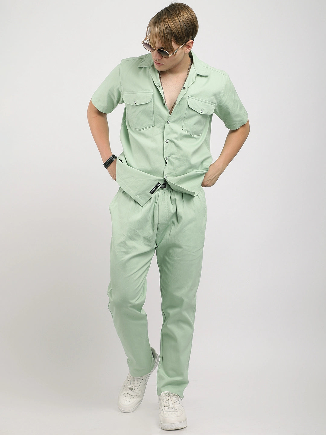 Braver Cotton Light Green Co-Ord Set