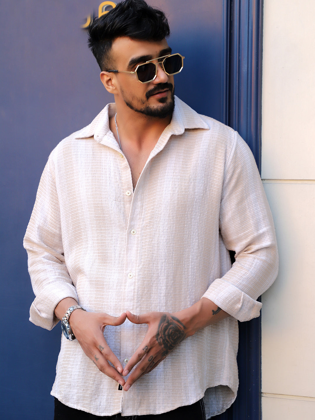 Timeless Beige Full Sleeve Shirt