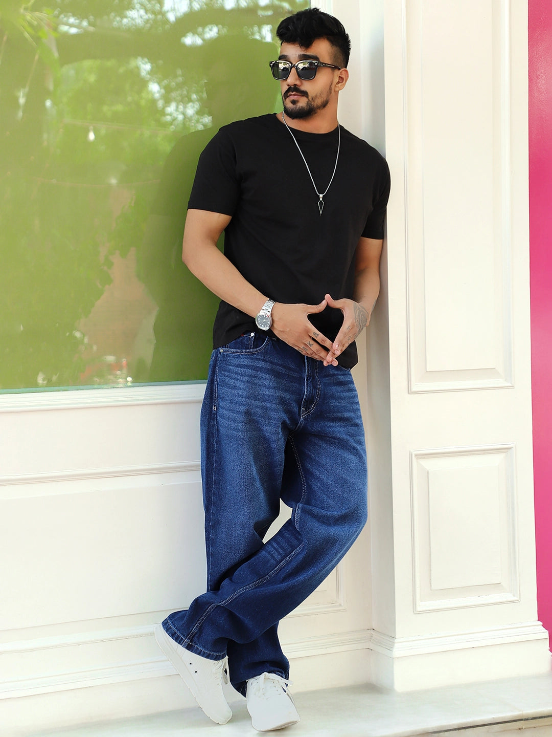 90s Revival Blue Baggy Jeans – olden Style, Modern Comfort