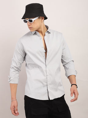 Viggo Plain Light Grey Shirt