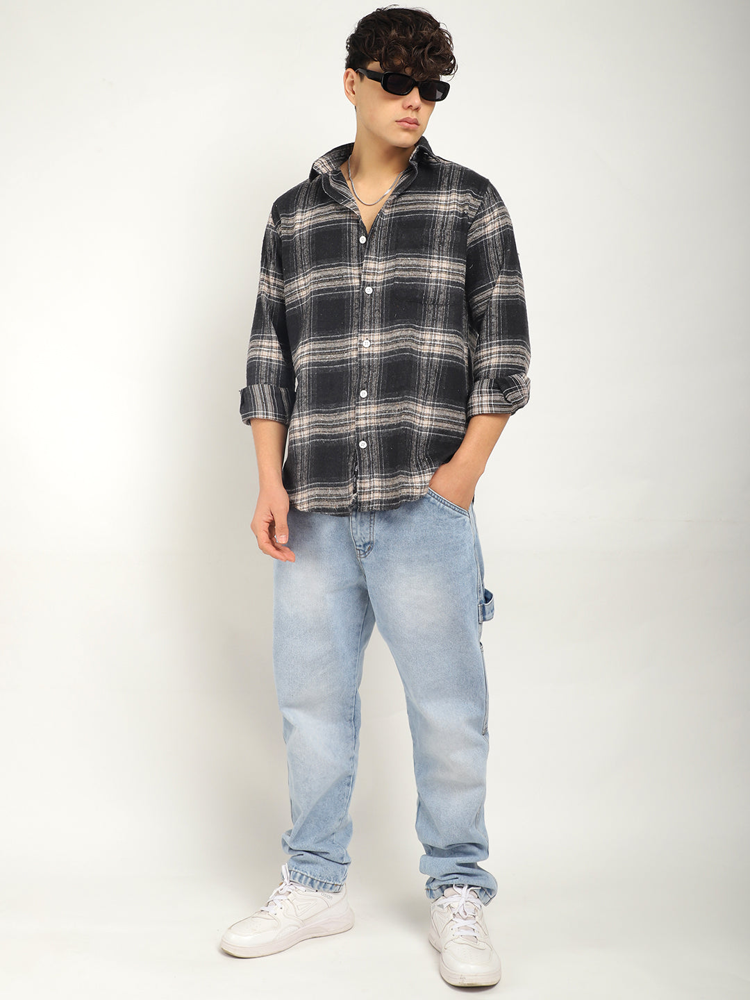 Storm Twill Black & Fom Flannel Check Shirt