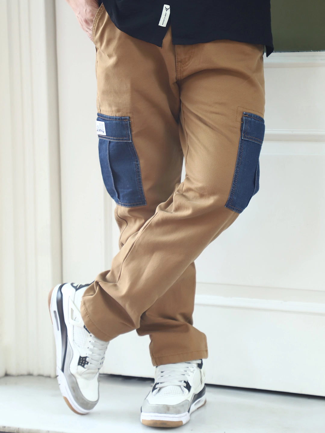 Toughcraft Caramel Brown Denim Cargo