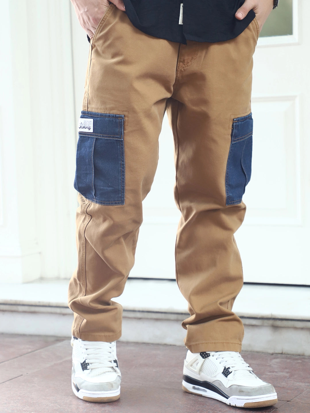 Toughcraft Caramel Brown Denim Cargo