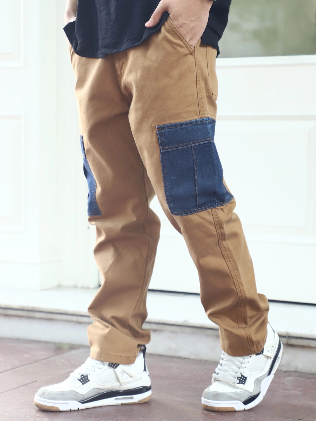 Toughcraft Caramel Brown Denim Cargo