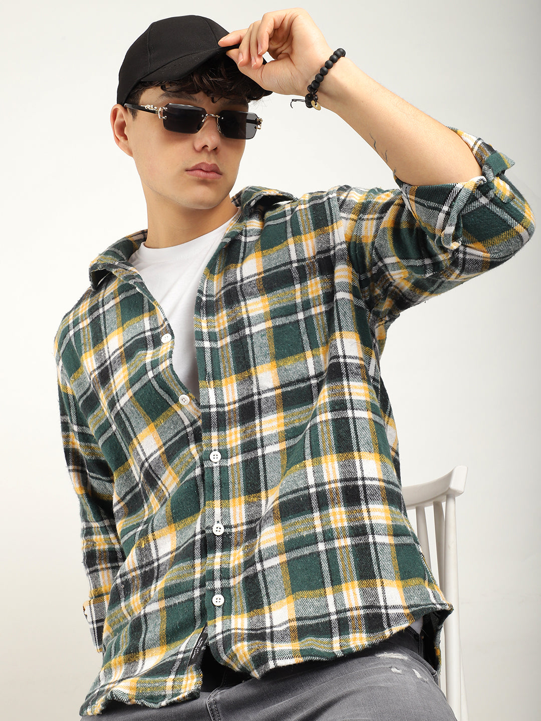 Storm Twill Yellow & Green Flannel Check Shirt