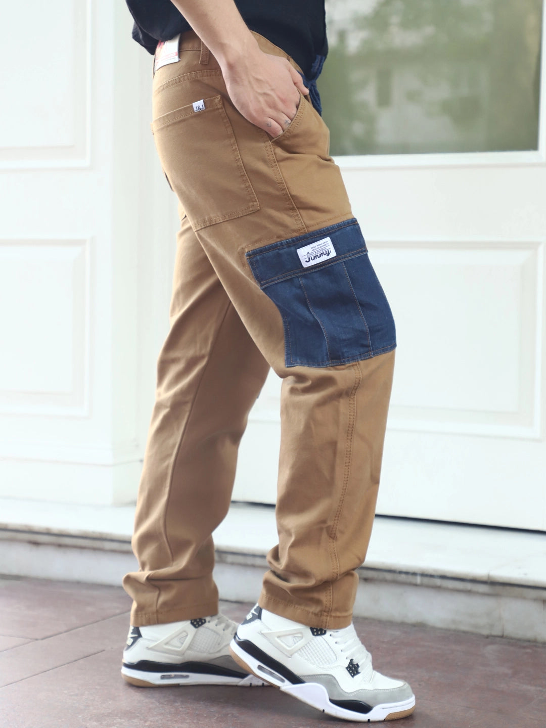 Toughcraft Caramel Brown Denim Cargo