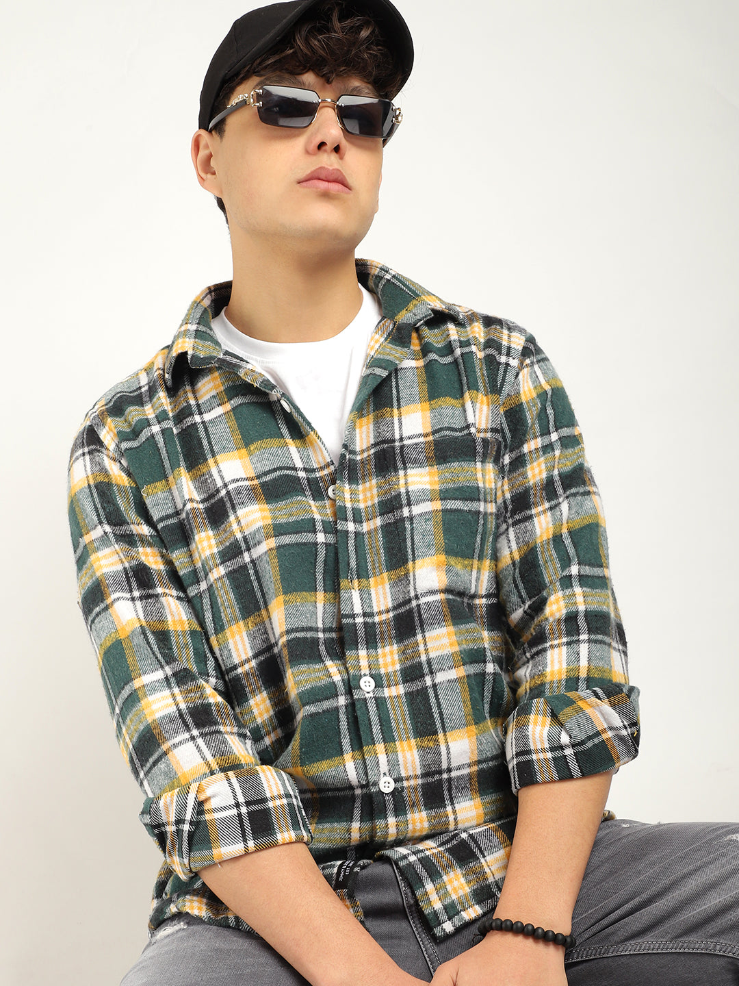 Storm Twill Yellow & Green Flannel Check Shirt