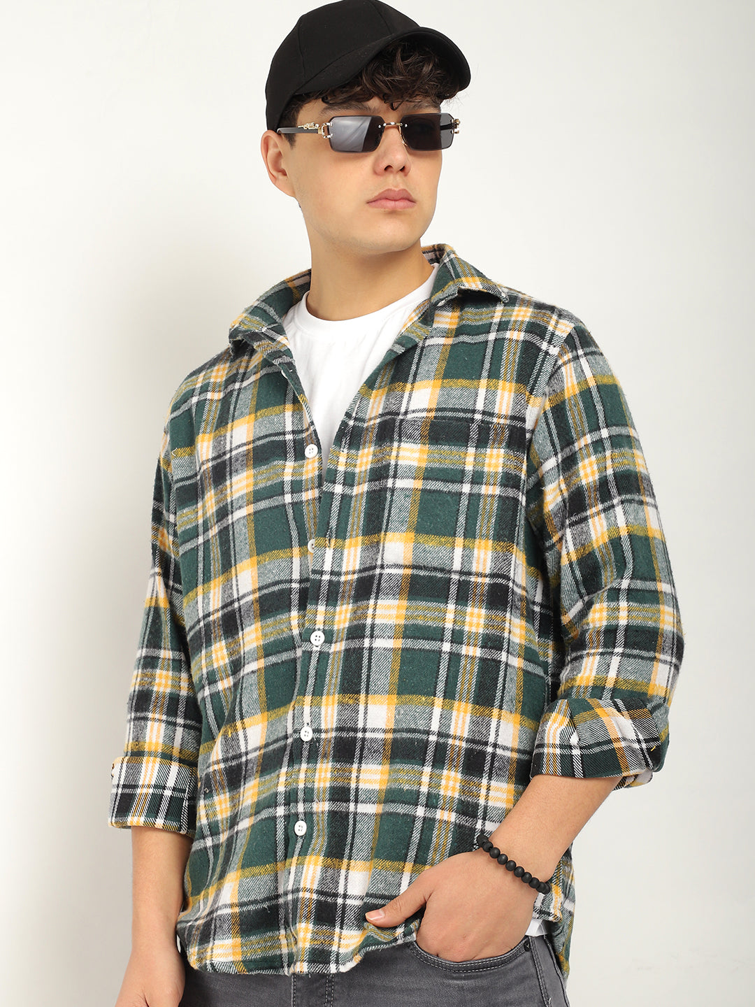 Storm Twill Yellow & Green Flannel Check Shirt