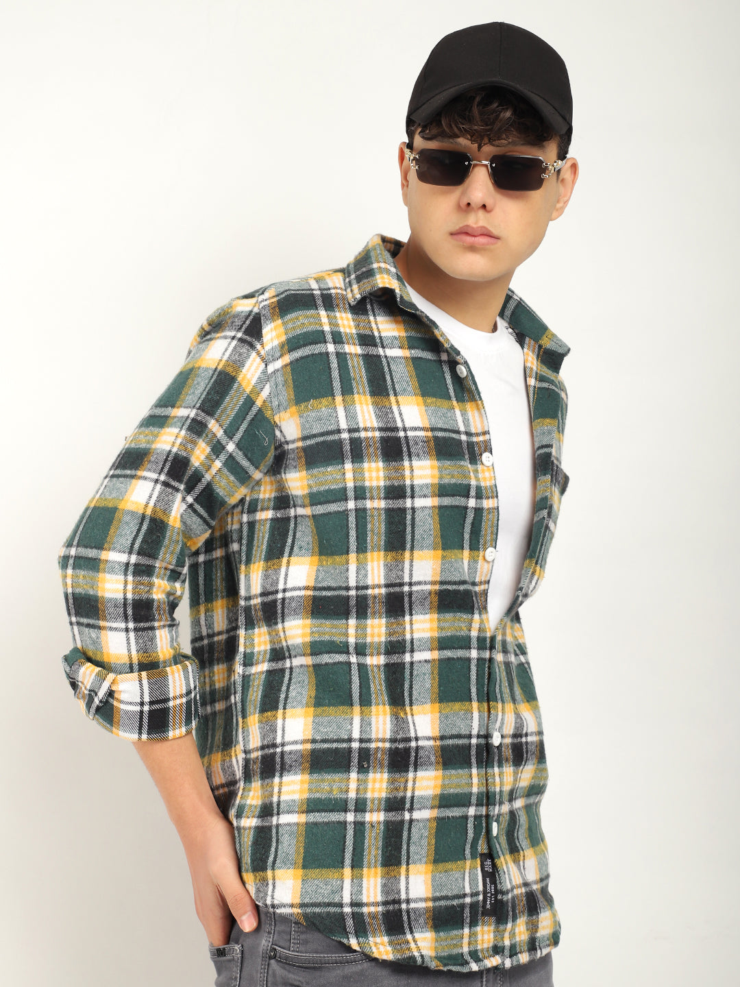 Storm Twill Yellow & Green Flannel Check Shirt