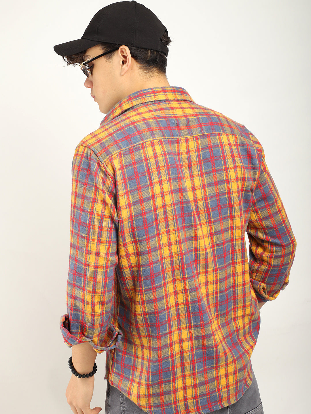 Urban Twill Grey & Mustard Flannel Check Shirt