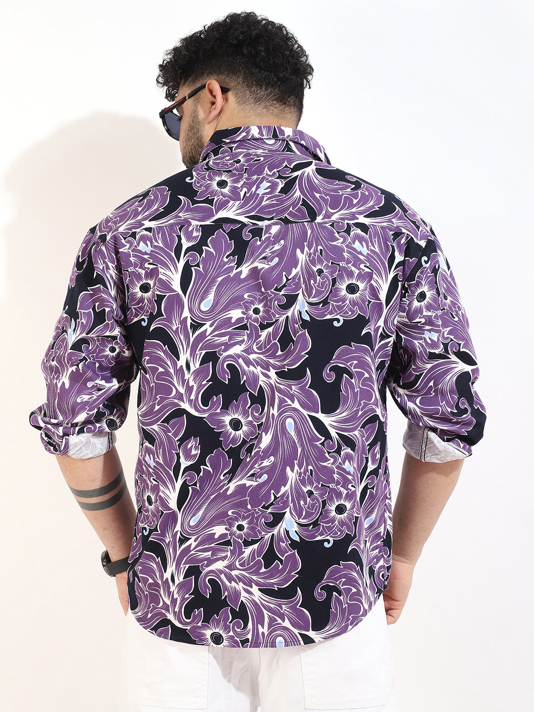Purple COD Oversized Print Shirt