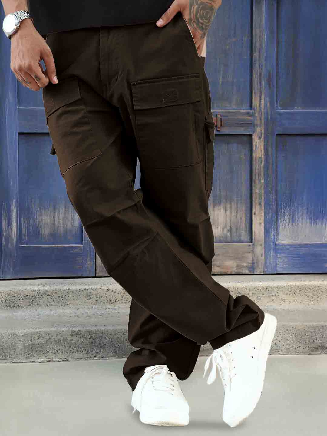 Riverside Dark Brown Cotton Cargo