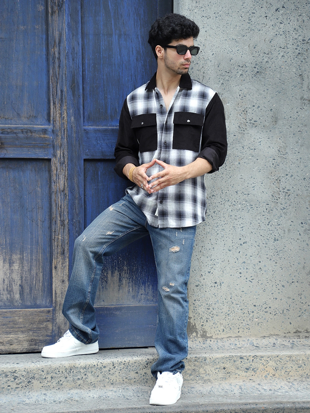 Sovereign Black Cotrise Shirt with Check