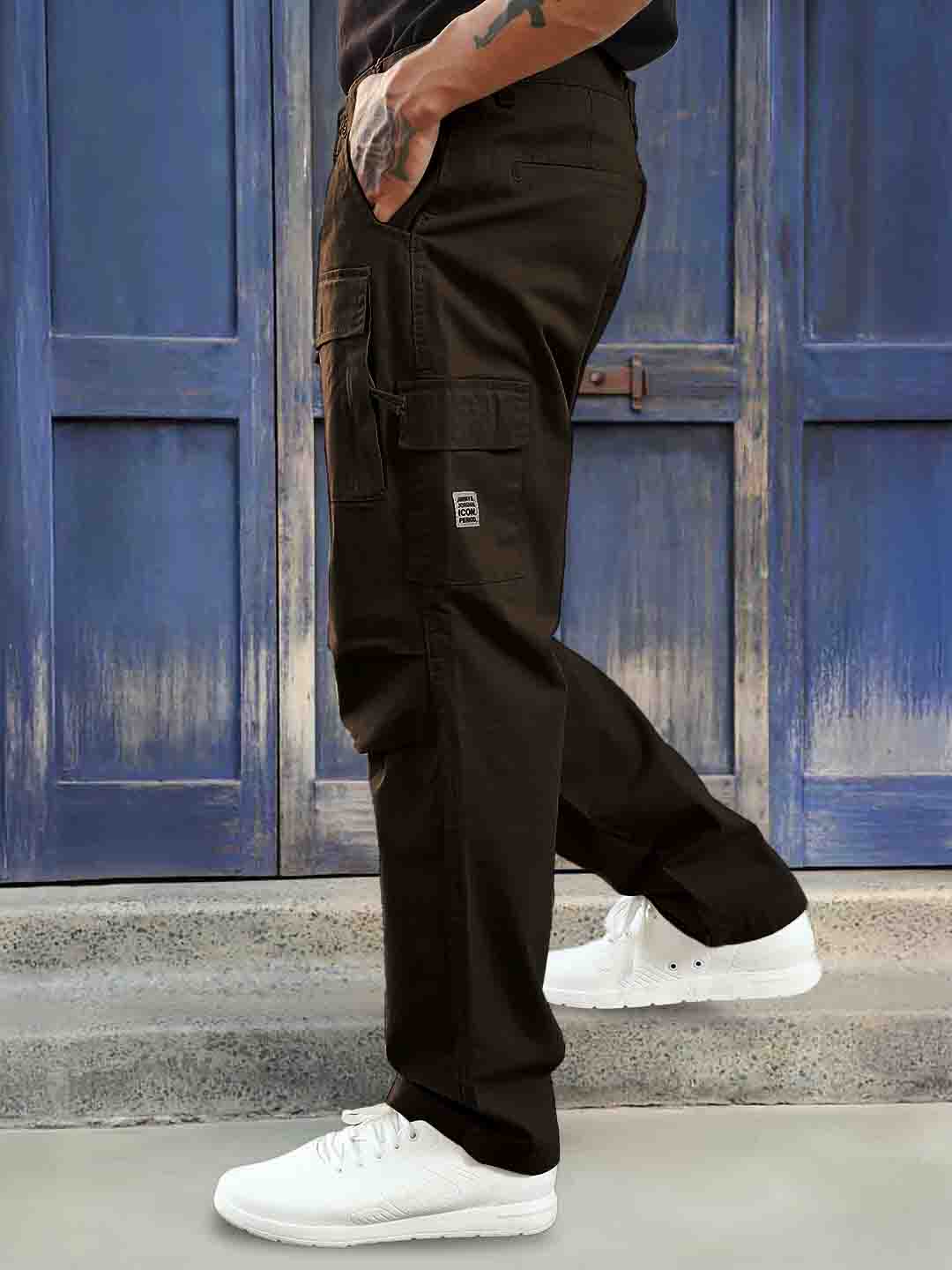 Riverside Dark Brown Cotton Cargo