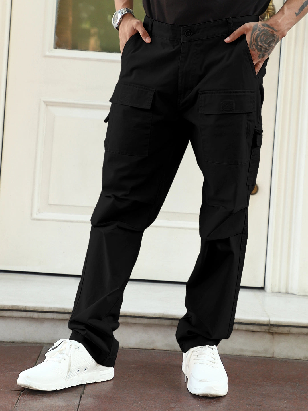 Riverside Black Cotton Cargo