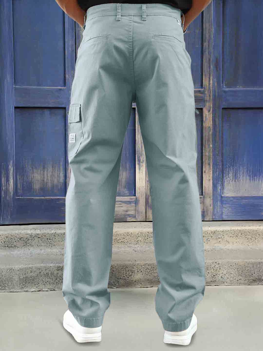 Riverside Chrome Grey Cotton Cargo