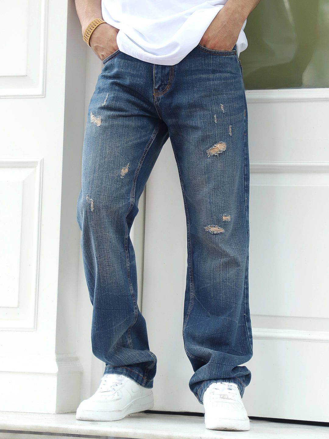 Oliver Cabalt Blue Denim Straight Fit Jeans