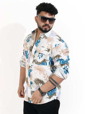 Blue COD Oversized Print Shirt