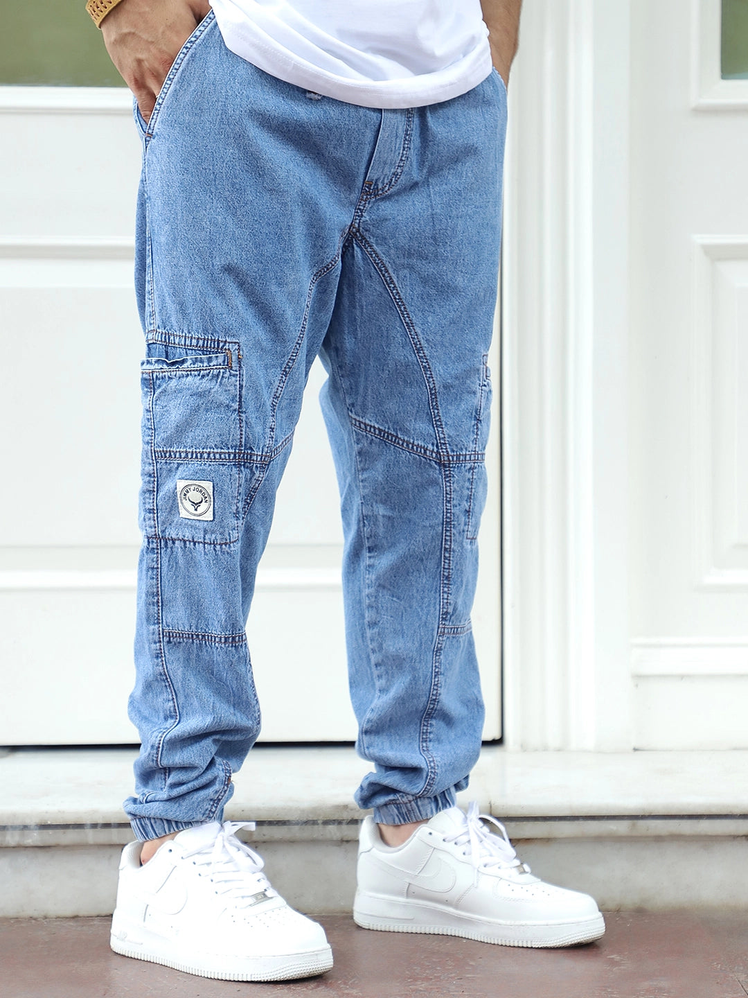 Skyline Light Blue Denim Joggers